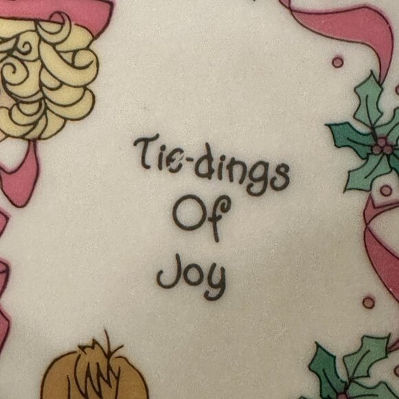 1994 Precious Moments Tie-dings Of Joy Porcelain Plate - Picture 4 of 4